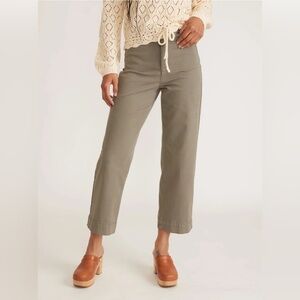 Marine Layer Bridget Crop Pant Dusty Olive Size 12